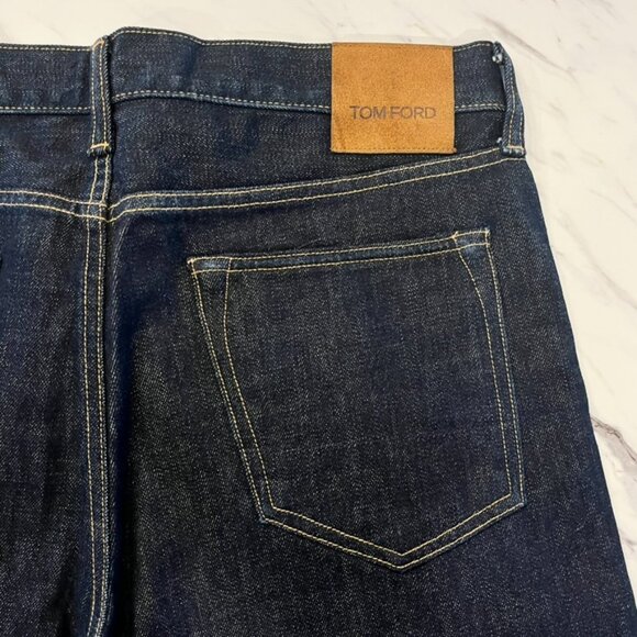 Tom Ford Men's Size 34 Straight Denim Blue Jeans USA Cotton - Picture 11 of 12